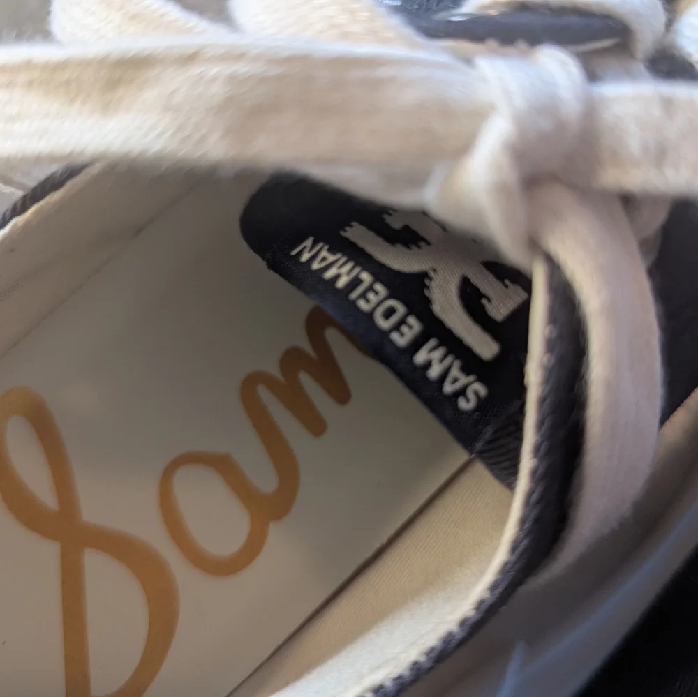Sam Edelman Sneakers 8.5 Women's Black White Converse Style Shoes